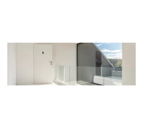 Plaque adhésive imitation Aluminium Chiffre 6 2,5x4,4 cm