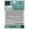 Pochette de lettres adhésives noires A-Z 10 mm