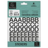 Pochette de lettres adhésives noires A-Z 20 mm