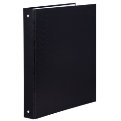 Classeur 4 anneaux en carton plastifié, format A4, dos 4 cm, noir