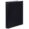 Classeur 4 anneaux en carton plastifié, format A4, dos 4 cm, noir