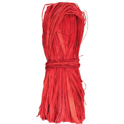 Pelote de 50 g de raphia végétal rouge