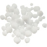 Sachet de 150 pompons blanc taille assortie