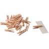 Sachet de 48 mini pinces à linge en bois brut