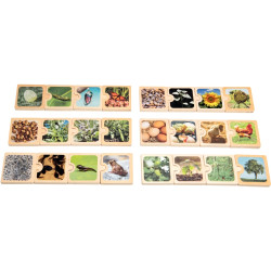 Boite de 6 puzzles en bois, cycles de vie