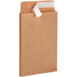 Paquet de 50 pochettes kraft + 229 X 324mm 120g soufflet 50mm bande si