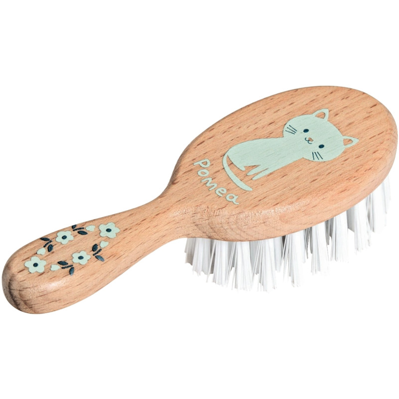 Brosse à cheveux en bois pour poupée