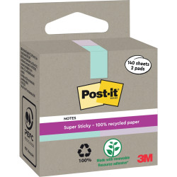 Boite de 2 blocs note recyclés de 140 feuilles Bleu et violet