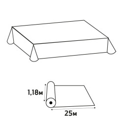 Nappe en rouleau papier damassé -1,18 x 25m