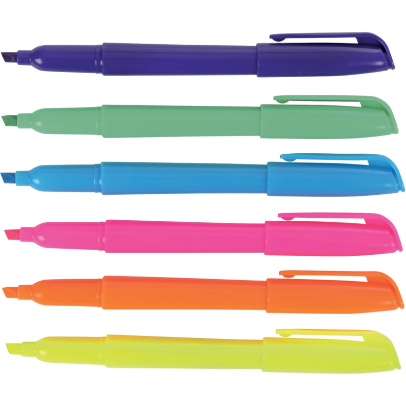 Pochette de 6 surligneurs poche assortis