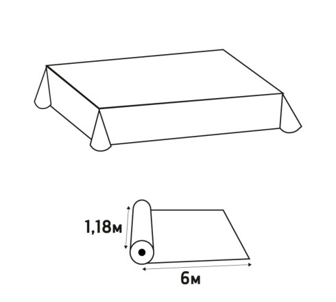 Nappe en rouleau papier gaufré Toile de lin - 1,18 x 6m