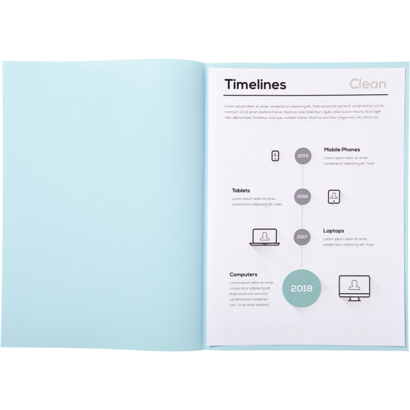 Paquet de 250 sous-chemises 60g format 22x31 cm bleu clair