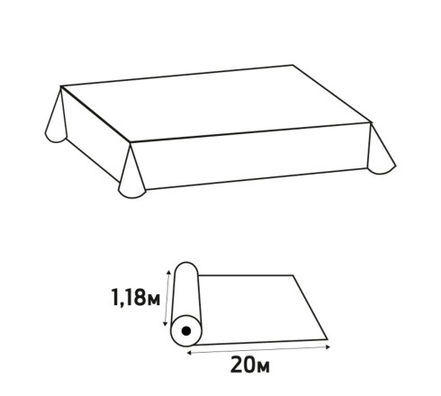 Nappe en rouleau papier gaufré Toile de lin - 1,18 x 20m
