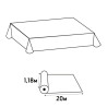 Nappe en rouleau papier gaufré Toile de lin - 1,18 x 20m