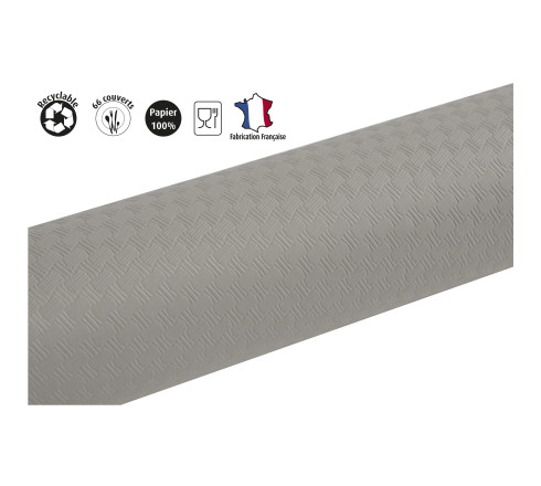 Nappe en rouleau papier gaufré Toile de lin - 1,18 x 20m