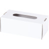 Lot de 10 boîtes à mouchoirs en carton blanc