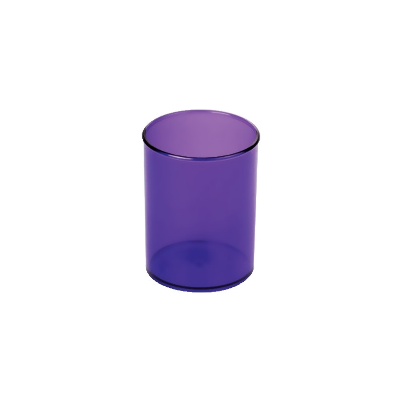 Pot à crayons FLUOR violet transparent
