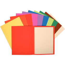 Paquet de 100 sous-chemises FLASH en carte recyclée 80g, coloris assor