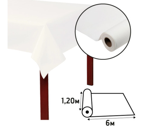 Nappe en rouleau papier non tissé Airlaid - 6x1,20m