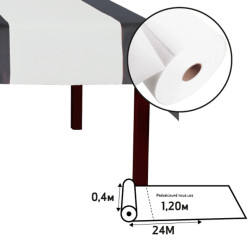 Tête-à-tête en rouleau spunbond, indéchirable et épongeable - 24x0,40m