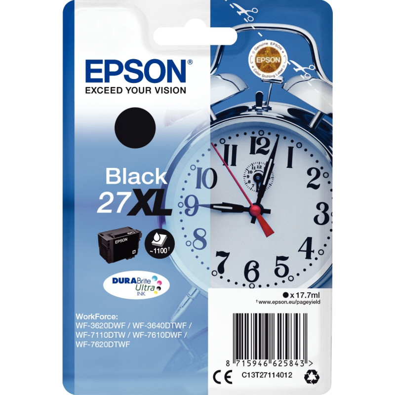 Epson RÉVEIL / 27XL cartouche jet d'encre noire haute capacité authent