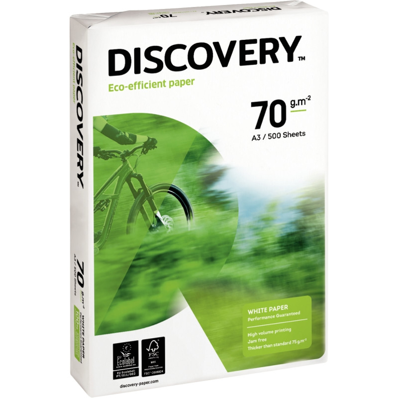 Ramette de 500 feuilles format A3 70g blanc DISCOVERY