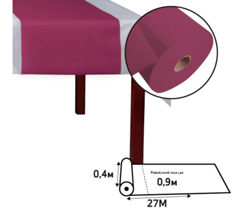 Tête-à-tête en rouleau spunbond, indéchirable et épongeable - 27x0,40m