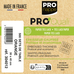 Barquette de 500 sets de table papier Tiss Lack, unis - Format 30x40 cm