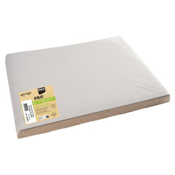 Barquette de 500 sets de table papier gaufré glacé Tiss Lack uni- Format 30X40 cm - Couleur blanc.