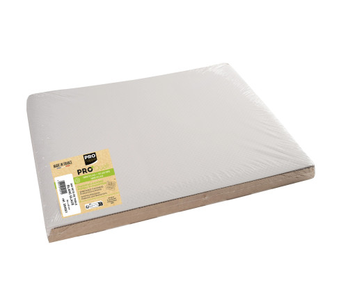 Barquette de 500 sets de table papier gaufré glacé Tiss Lack uni- Format 30X40 cm - Couleur blanc.
