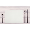 Barquette de 500 sets de table papier gaufré glacé Tiss Lack uni- Format 30X40 cm - Couleur blanc.