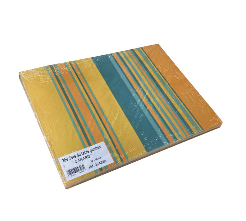 Barquette de 500 sets de table papier gaufré, Canard - Format 30x40cm