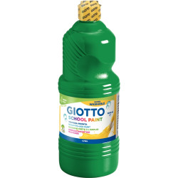 Flacon de 1L de gouache liquide lavable GIOTTO, coloris vert foncé