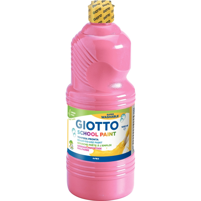 Flacon de 1 L de gouache liquide lavable GIOTTO coloris rose