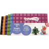 Lot de 6 plaques de cire à modeler, teintes fun