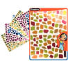 Pochette de 1 092 gommettes mosaïques métallisées assorties