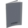 Piqûre 96 pages CONQUERANT, 17x22 cm, seyès, couv PP gris