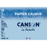 Pochette de 12 feuilles de papier calque satin format 21x29,7cm 70g