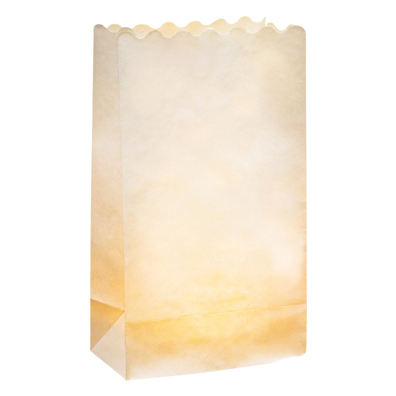 Sachet de 5 photophores en papier blanc