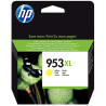 HP 953XL cartouche d'encre jaune grande capacité authentique (F6U18AE)