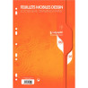 Feuillets mobiles 100 pages dessin 120g, format A4, uni blanc