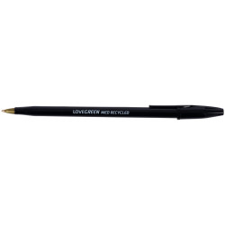 Stylo bille Lovegreen pointe moyenne noir