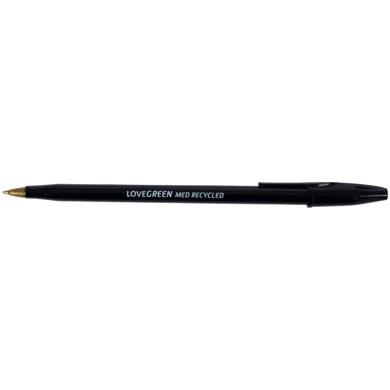 Stylo bille Lovegreen pointe moyenne noir