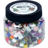 Pot de 750 grammes de mosaïque colorées en verre, format : 10 x 10 mm