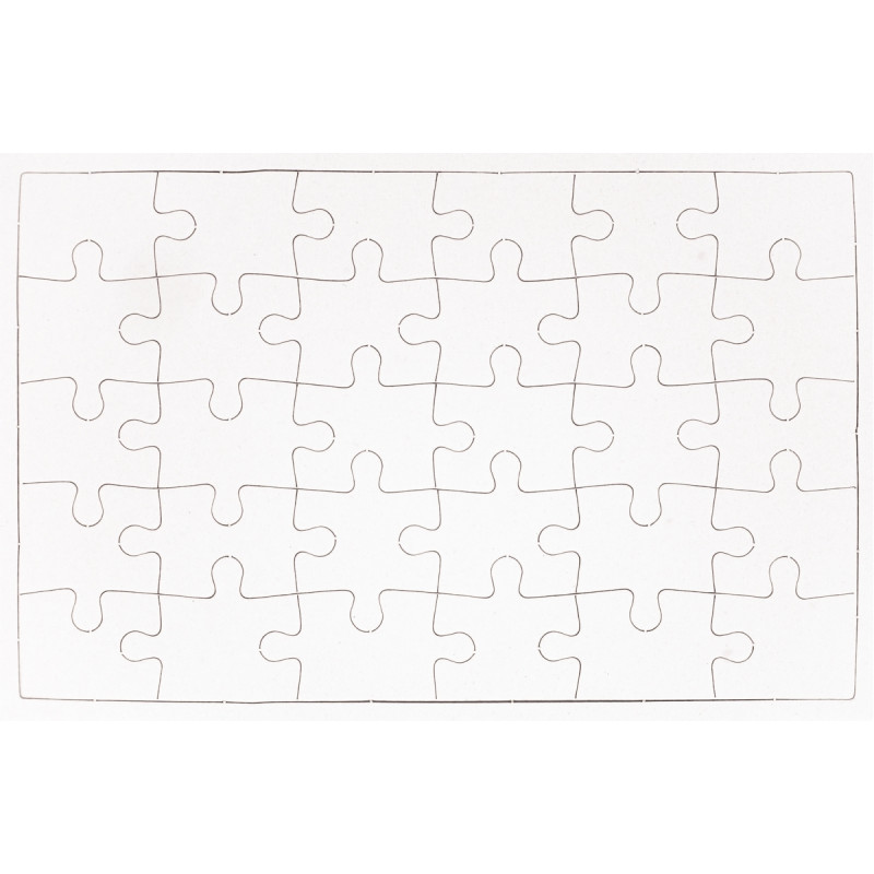Lot de 10 puzzles blancs 30 pièces à décorer