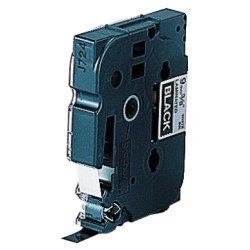 Recharge de ruban BROTHER TZE blanc et noir 9 mm