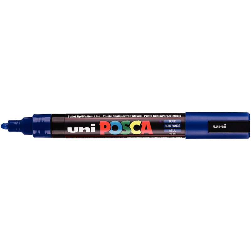 Marqueur Posca pointe moyenne ogive bleu foncé