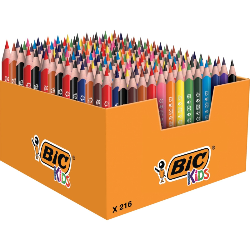 Maxi classpack de 216 crayons de couleur Évolution dont 30 gratuits