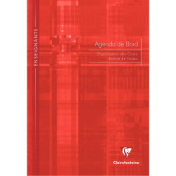 Agenda de bord non millésimé, 144 pages, format A4 : 21x29,7 cm