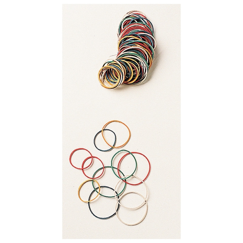 Sachet de 20g de bracelets en caoutchouc assortis